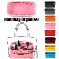multi pocket travel insert felt organizer bag purse handbag portable dorm room cosmetic storage bags bathroom organizer tote sac