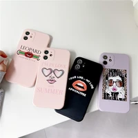 fashion girl soft case for iphone 13 12 11 pro max mini 7 8 plus xr x xs max se 3 phone cover sexy lips trend fundas capa