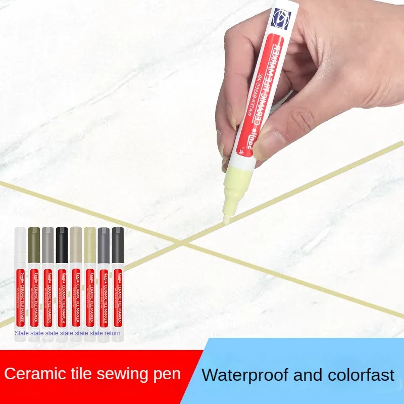 

Sofia White Waterproof Tile Marker Grout Pen Wall Seam Pen 10Color Optional,for Tiles Floor Bathroom Decontamination Seam Repair