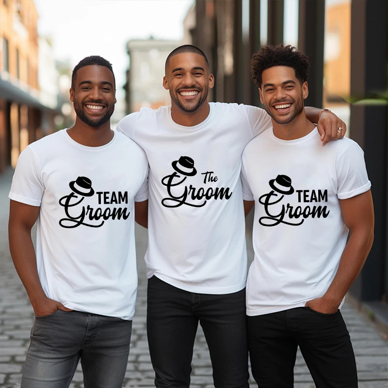 Team Groom Crew T-shirt for Boyfriend Single Farewell Bachelor Stag Party Engaged Wedding Tees Groomsmen Best Man Y2k Tops