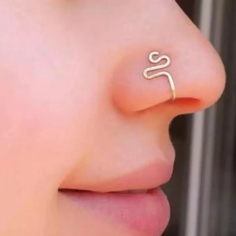 

Septum Non Piercing Ring Fake Nose Rings Nose Cuff Jewelry for Women Men