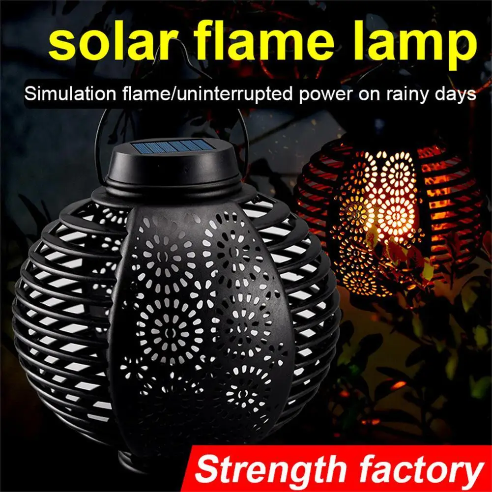 

3.7v 10w Solar Lantern Light Outdoor Ip65 Waterproof Round Garden Hanging Atmosphere Night Lamp