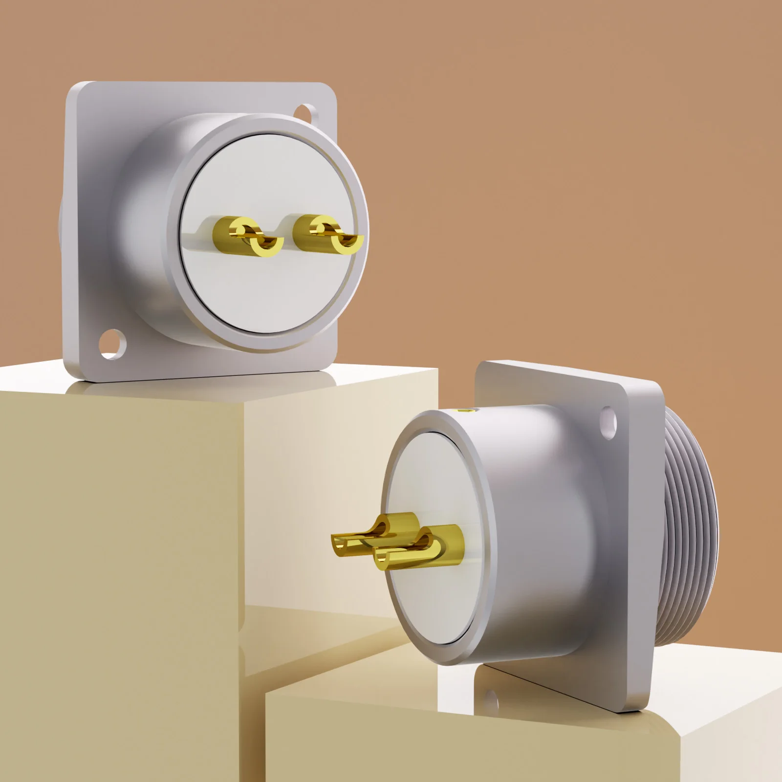 Монолаudio GM16G 2-контактный GX16 штекерный разъем шасси из чистой меди 24-каратного