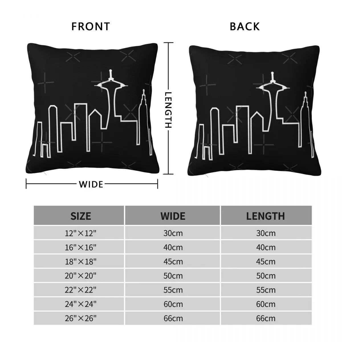 Наволочка для подушки Seattle Skyline Frasier 2 современные наволочки спальни декоративные