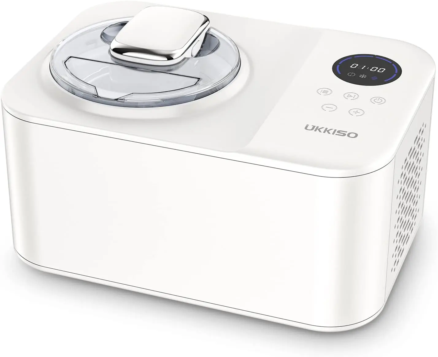 

Cream Maker 1.2 Quart Automatic Electronic Gelato Maker With LCD Display Built-In Compressor, Portable Homemade Dessert Maker w