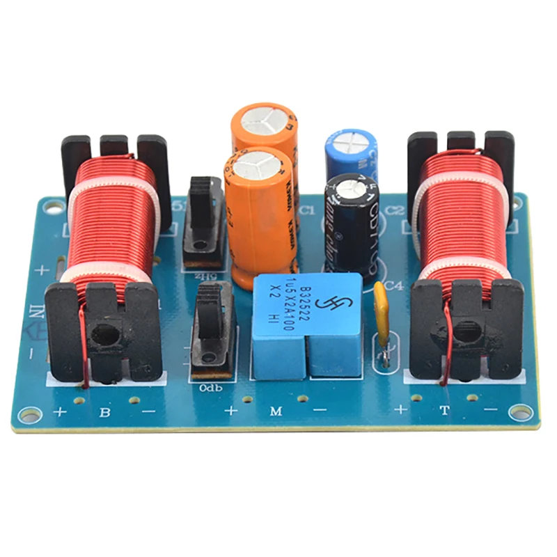 

Hot 150W Speaker Treble Alto Bass Audio Frequency Divider 3 Way Crossover Filter For 4-11 Inch Bookshelf Speakers