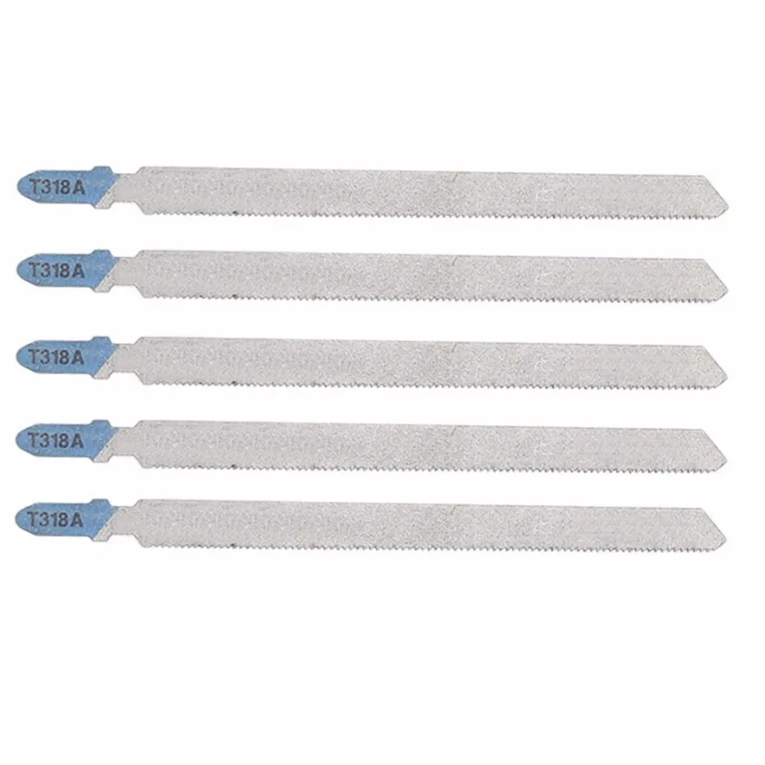 

5Pcs T318A HCS Curved Extra Long Jigsaw Blades For Metal Cutting 132mm Length Clean Cutting For Wood PVC Fibreboard