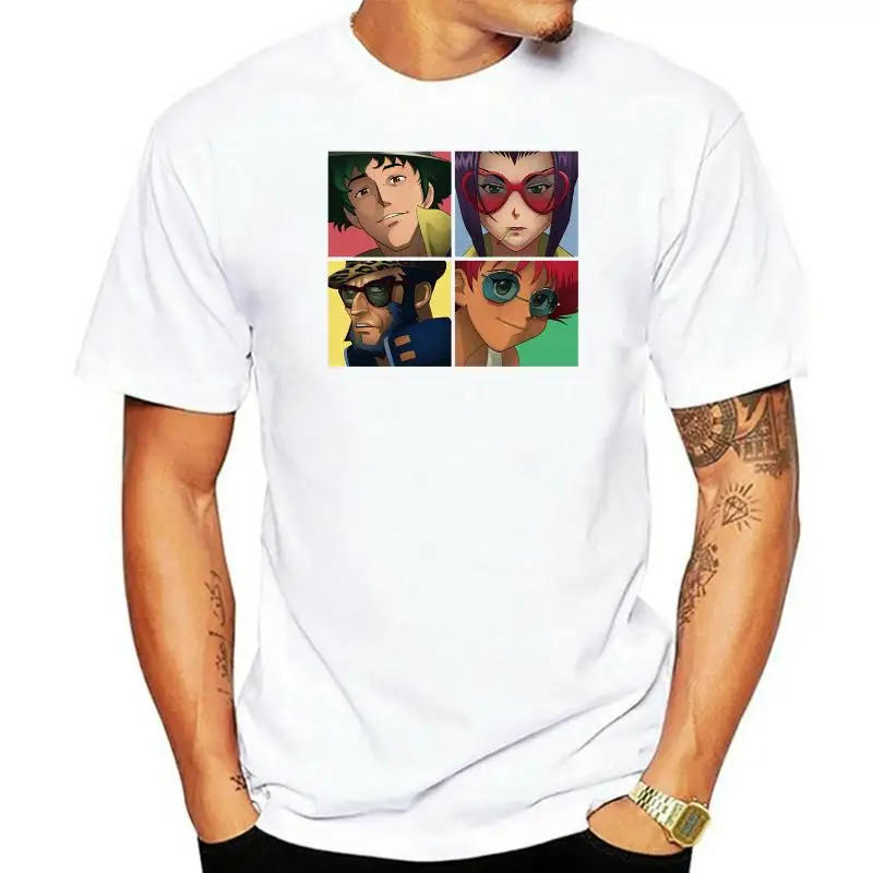 

Футболка женская с коротким рукавом, ковбойская рубашка с принтом аниме Bebop Akira, с памятью о детстве, с защитой от героев, уличная одежда в сти...