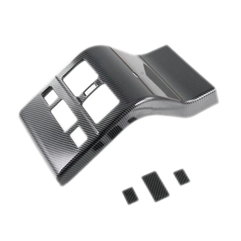 

Автомобильная рамка для вентиляционного отверстия заднего кондиционера из углеродного волокна, Противоударная панель, обшивка для Toyota Bz4x ...