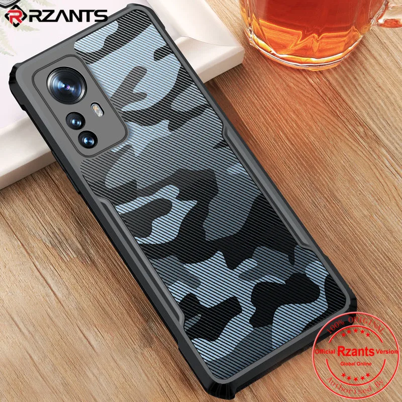 

For Xiaomi 12 Lite Airbag Shockproof Camouflage Acrylic PC+TPU Anti-knock Armor Back Cover For Xiaomi 12 Pro 12s Pro Rzants