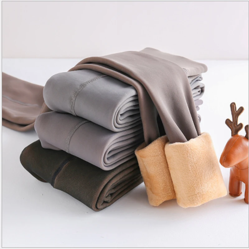 

Women Warm Leggings Winter Plus Velvet Thickening Warm Pants Skin Transparent High Waist Slim High Elastic Leggings
