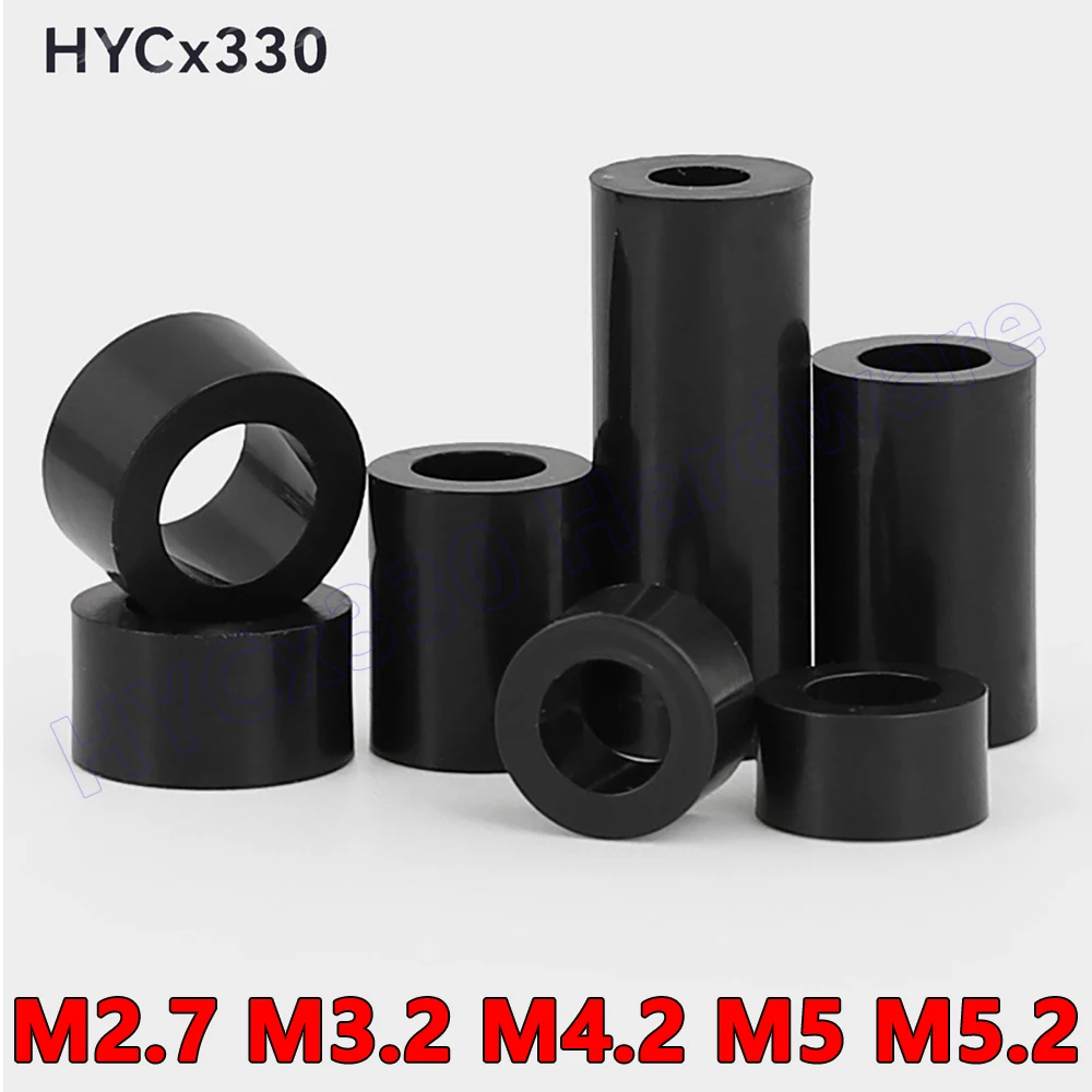 

Изолирующая колонна из АБС-пластика M2.7 - M5.2, изоляционный столб, прямой нейлоновый рукав, шайба с круглым отверстием, пластиковая прокладка для столба, черная