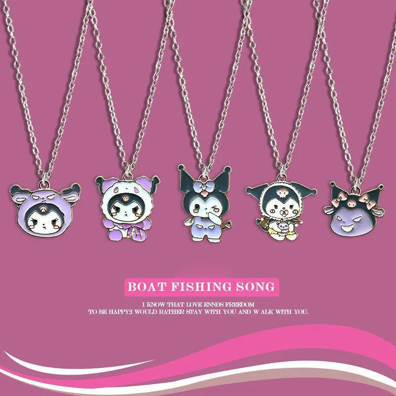

5 шт. Kawaii Sanrio ювелирные изделия Kuromi My Melody Cinnamoroll аксессуары со свитером милый универсальный подарок для девушки