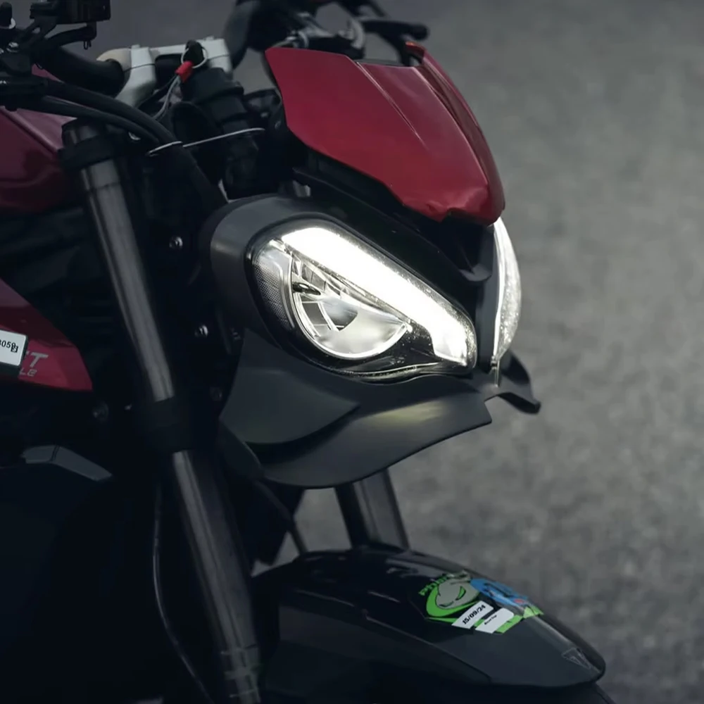 Фото Для мотоцикла Street Triple 765RS 765R 765 R 765 RS 2020-2025 годов выпуска: передний спойлер, переднее тормозное крыло, винглет, дефлектор прижимной силы. №3