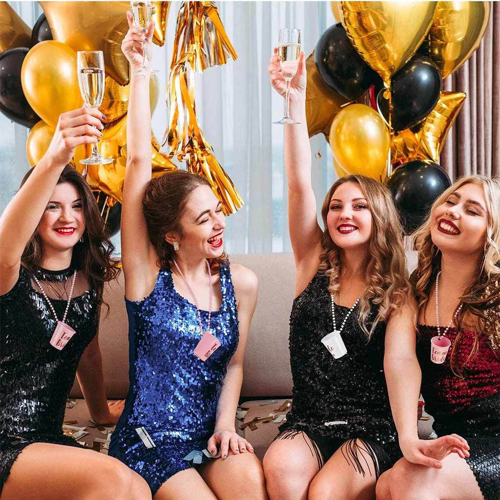 Ожерелье Для Подружки Невесты Розовые Пластиковые Чашки Из Бисера Аксессуар