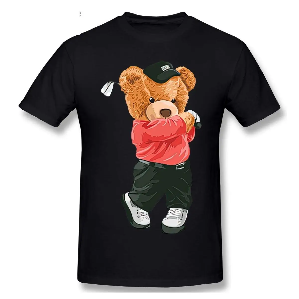 

Lovely Golf Teddy Bear T shirt Harajuku T-shirt Graphics Tshirt Brands Tee Top