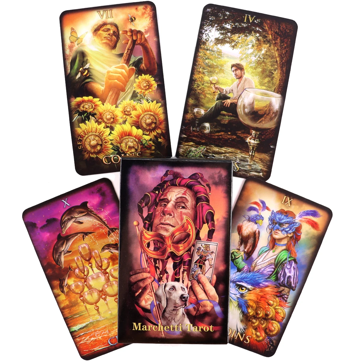 

Marchetti Tarot Deck Board Game 78 Cards Multiplayer Entertainment Party Divination Card Gift Fun Fortune-telling Board Game