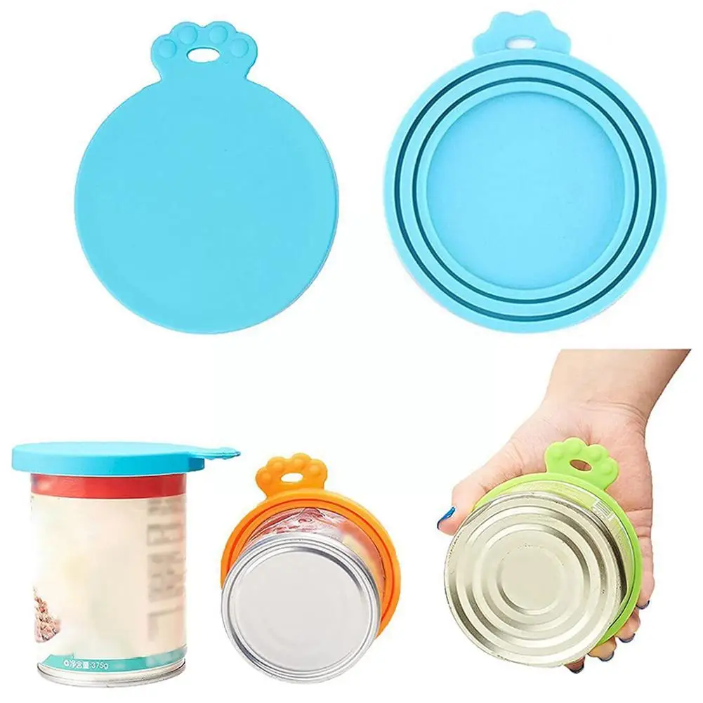 

Silicone Canned Lid Sealed Feeders Food Can Lid For Puppy Dog Cat Storage Top Cap Reusable Cover Lid Health Pet Daily Suppl H7F6