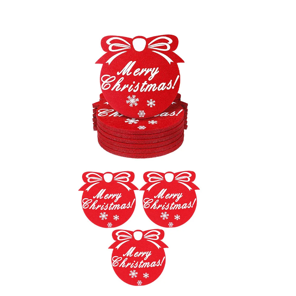 

Coasters Drink Mat Christmas Coaster Pad Felt Cup Tableware Adornment Holiday Funny Xmasdrinks Water Cushions Bowl