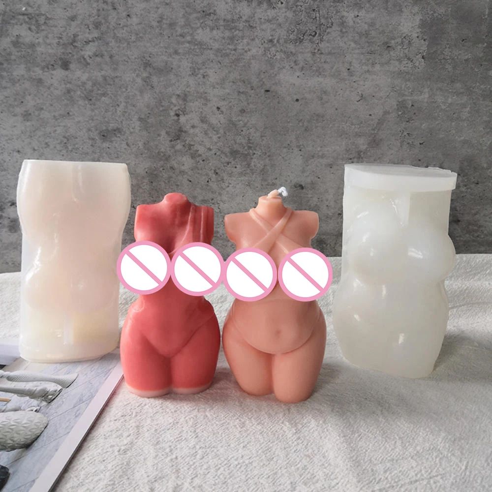 

New Female Candle Mold Scented Soy Human Curvy Torso Candle Making Mold 10cm Swimsuit Woman Sexy Body Silicone Candle Mould