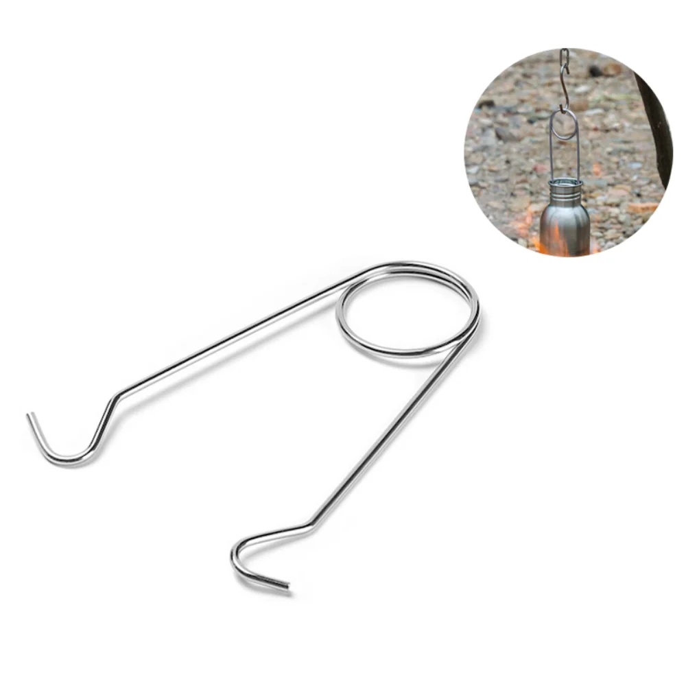 

Outdoor Stainless Steel Water Cup Hook Hanging Hook Outdoor Portable Spring Fish Mouth Support Press Type Fish Mouth Tool