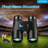 apexel fixed focus binoculars 10x42 hd powerful telescope auto focus roof bak4 prism for hunting sports outdoor camping travel