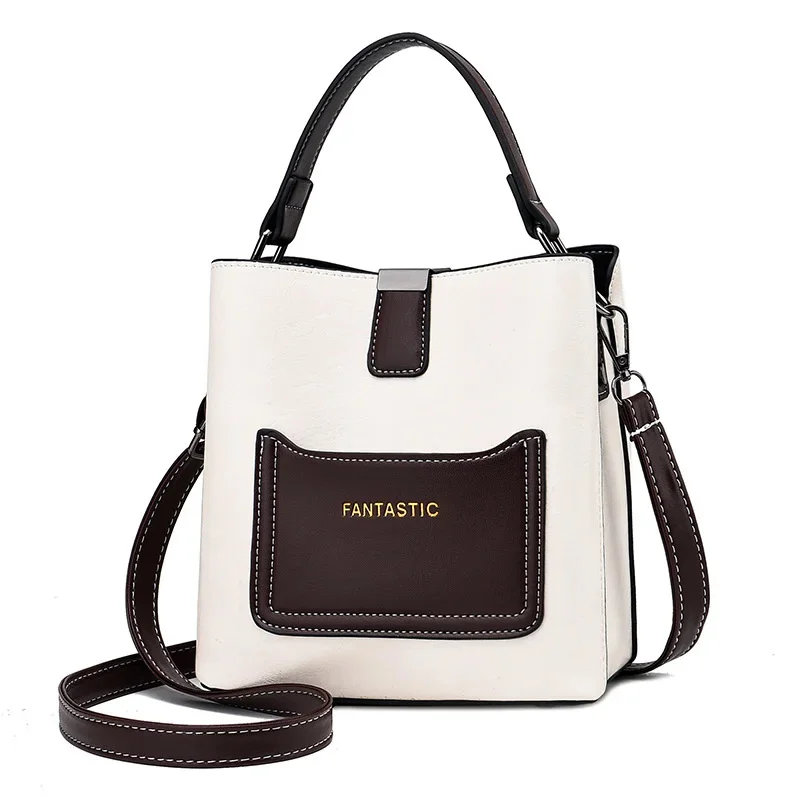 

Women's bags 2023 bucket bag new trendy Korean version messenger bag contrast color fashion shoulder bag