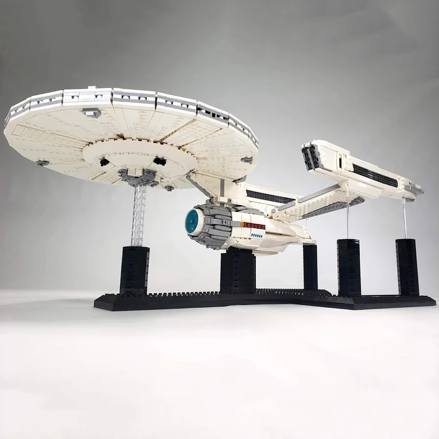 Фото MOC USS Enterprise Космический корабль Кирпичи 5032 шт. Космический корабль Федеральная Вселенная Круизер Модель Строительные блоки Сборка игрушек Подарки для детей №3
