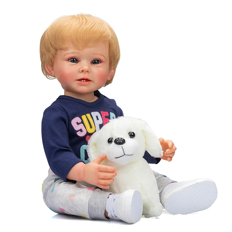 Фото 55 см силиконовая мягкая на ощупь кукла Reborn для маленьких мальчиков Bonnie Life Painting, игрушки для маленьких девочек, водонепроницаемая кукла для ванны №5