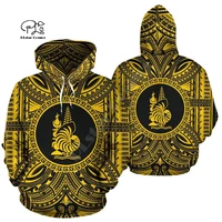 new caledonia french polynesian country flag tribal culture retro tattoo tracksuit menwomen 3dprint casual pullover hoodies x1
