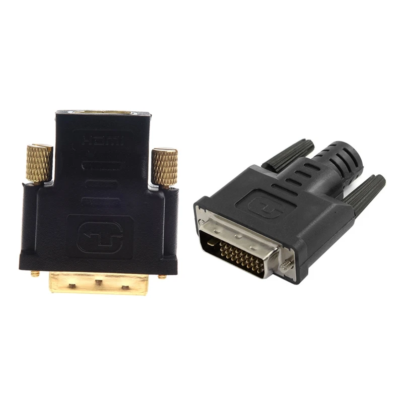 

1 Pcs Gold Plated HDMI Female To DVI-D Male Video Adaptor & 1 Pcs Virtual Display Adapter DVI DDC EDID Dummy Plug