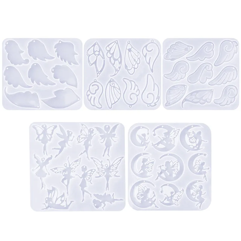 Серия Крылья ангела серьги силиконовая форма сделай сам кристалл луна девушка