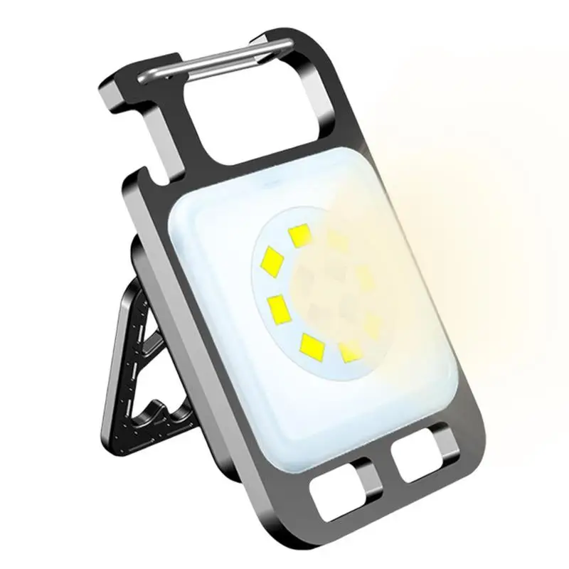 

Keychain Light Mini Flashlights High Lumens Magnetic Portable Rechargeable COB Light With 4 Lighting Modes Bottle Opener For