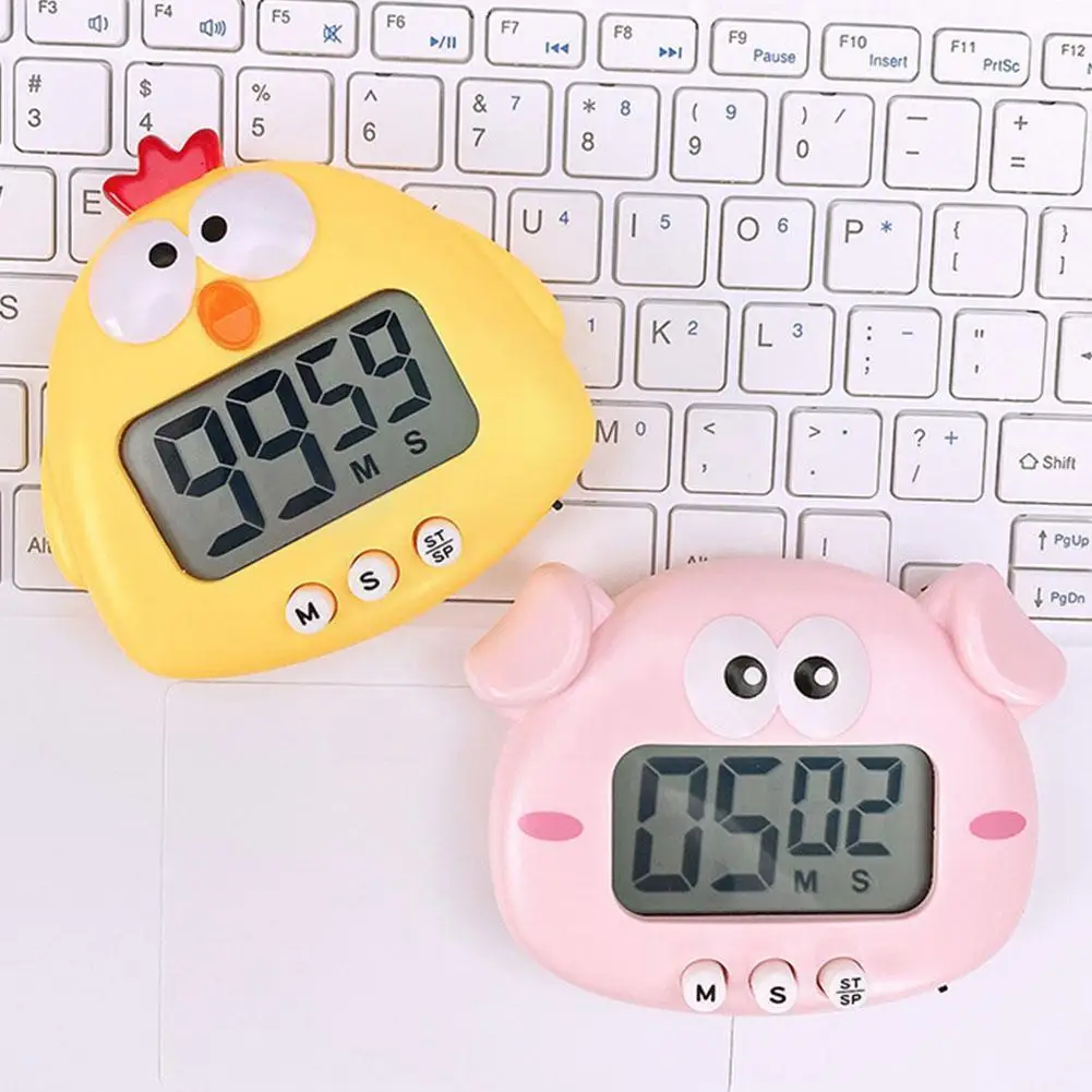 

Цифровой таймер для приготовления пищи, с мультяшным изображением цыплят свиньи