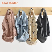 Bear Leader New Infant Baby Cartoon Print Bibs Girls Boys Long Sleeve Burp Cloths Newborn Fashion Kids Accessories Cute Clothing