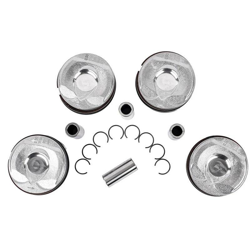 4Pcs New Pistons &amp Ring Set 11257566019 For MINI R55-R61 N14 TURBO Cooper Countryman 06-16 Engine Spare Parts