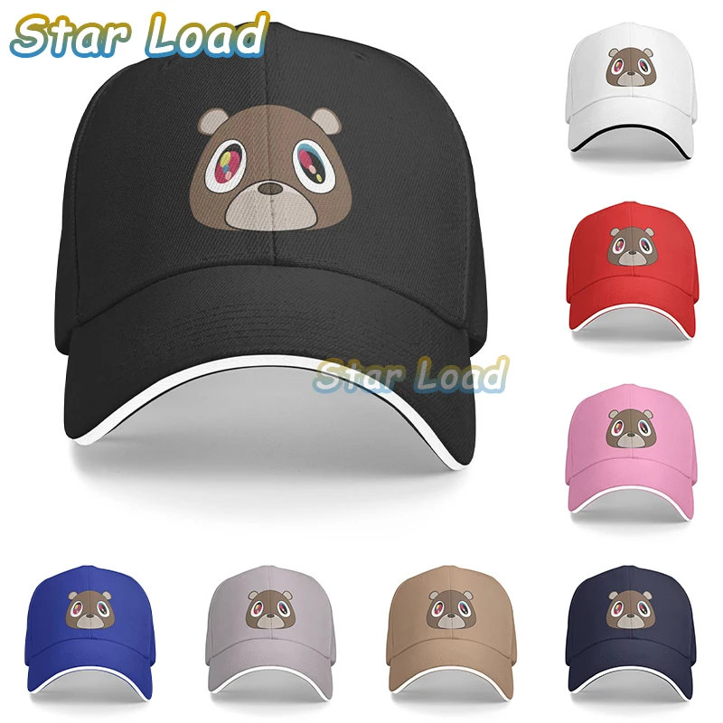 

Punk Unisex Kanye West Ye Bear Baseball Cap Adult Adjustable Dad Hat Women Men Hip Hop Snapback Caps Summer Hats