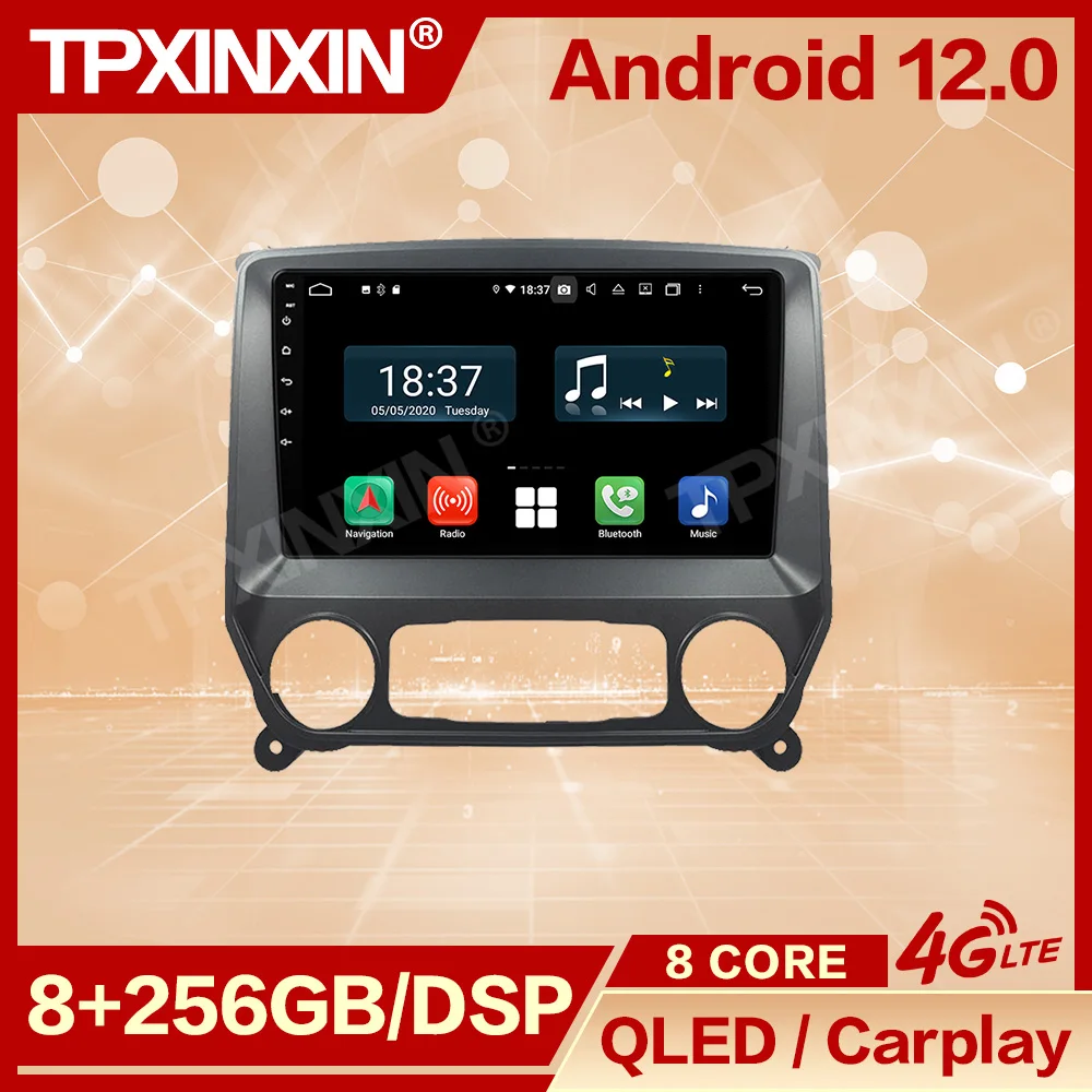 

Radio Coche With Bluetooth Carplay For GMC Sierra 2014 2015 2016 2017 2018 2019 Automotive Multimedia GPS Navi 2 DIN Android 11