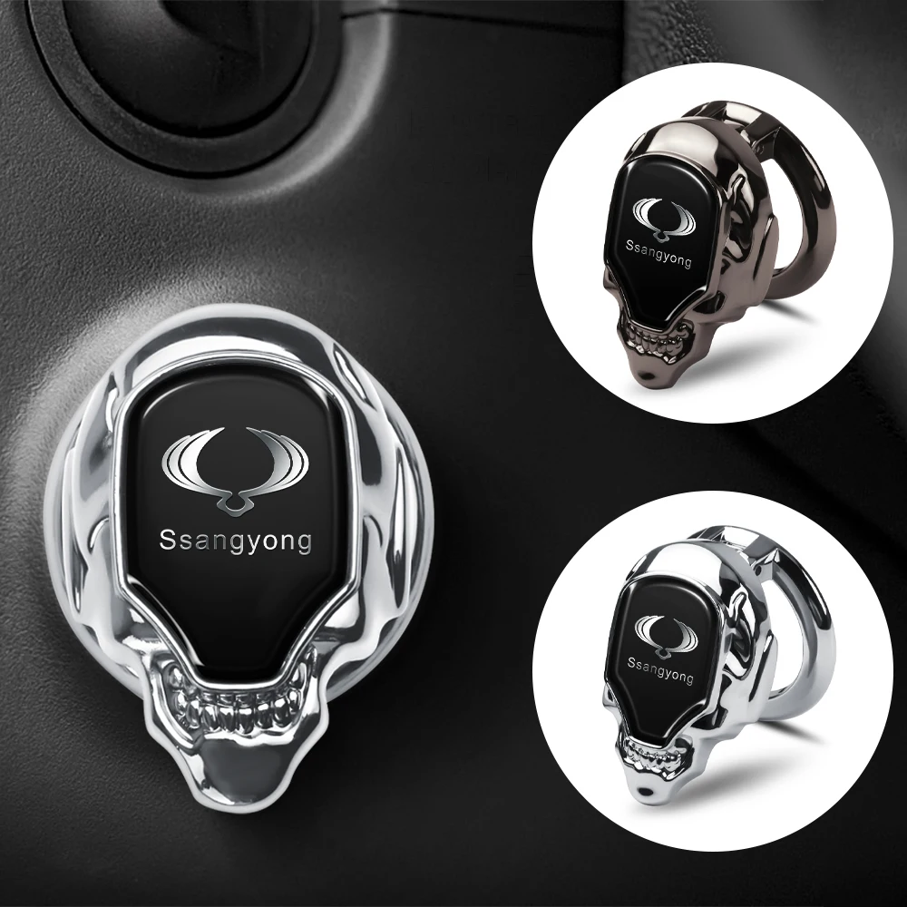 

3D Car Interior Engine Ignition Device Decoration Cover Start Stop Switch Button Sticker For SsangYong Actyon Kyron Korando BMW