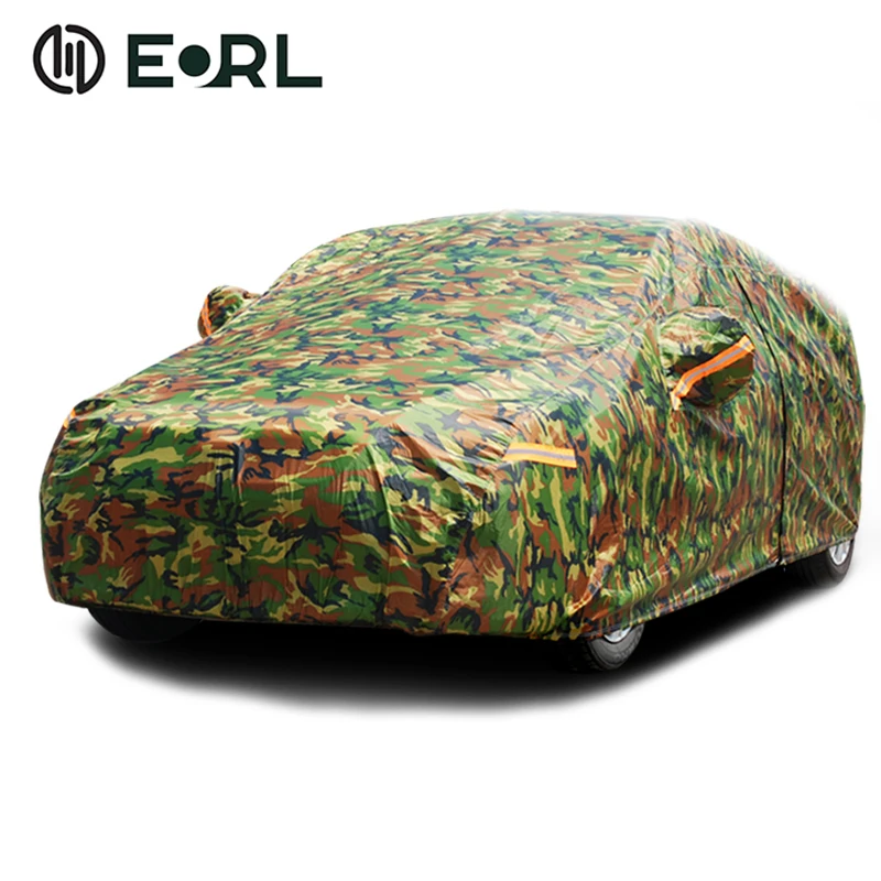 

Kayme waterproof camouflage car covers outdoor sun protection cover for car reflector dust rain snow protective suv sedan full