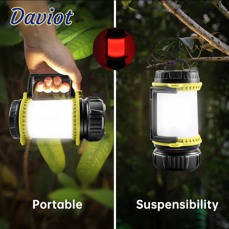 8000 Lumen 100W Long Use USB Rechargeable LED Torch Camping Lantern Water Resistant Outdoor Search Flashlight for Fish Hunt