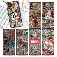 phone case for samsung galaxy s22 s21 s20 fe 5g s7 s8 s9 s10e plus ultra soft silicone case cover marvel characters comics