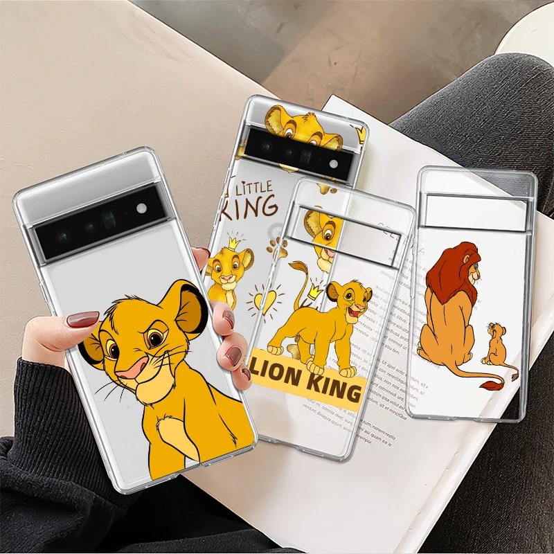 

Disney Lion King Cute For Google Pixel 8 7 6 Pro 6a 5 5a 4 4a XL 5G Transparent Phone Case Cover Shell