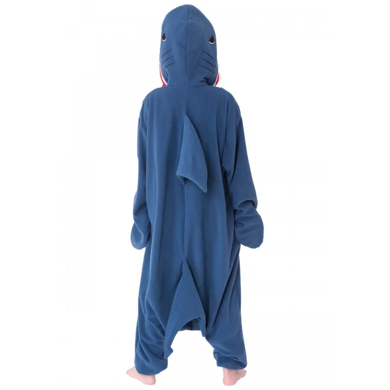Halloween Onesie Cartoon Shark Pajama For Adult Women Men Animal Kigurumis Pyjamas Homewear Cosplay Party Costume XXL