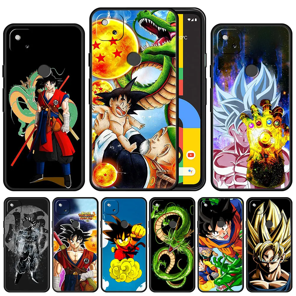 

Case Cover for Google Pixel 5a 4a 3 4 XL 5 6 Pro 4G 5G Print Bag Silicone TPU Soft Luxury Matte Dragon Ball Vegeta Manga