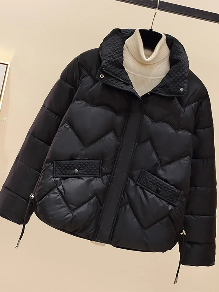 Маленькая женская куртка на хлопковой подкладке новинка зимы 2024 европейские