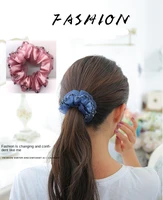 korean style yarn silk headband flowe rhair accessories for girls crystal rubber band flower shaped hairpin for updo wholesale