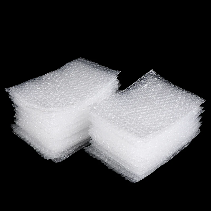

100Pcs Plastic Protective Wrap Envelope White Bubble Foam Packing Bags PE Clear Bubble Bag Shockproof Bag Double Film Cushioning