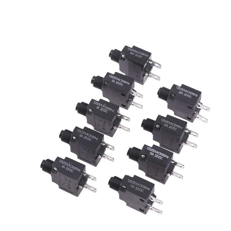 3A 4A 5A 6A 7A 8A 10A 12A 15A 20A 25A 30A 35A Тепловой выключатель Автоматический Защита от