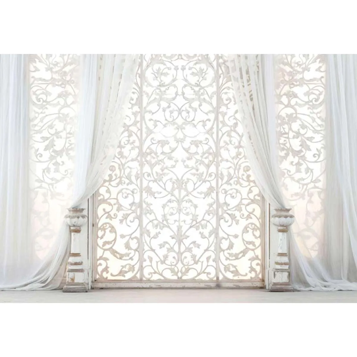 Allenjoy белый полый цветочный фон